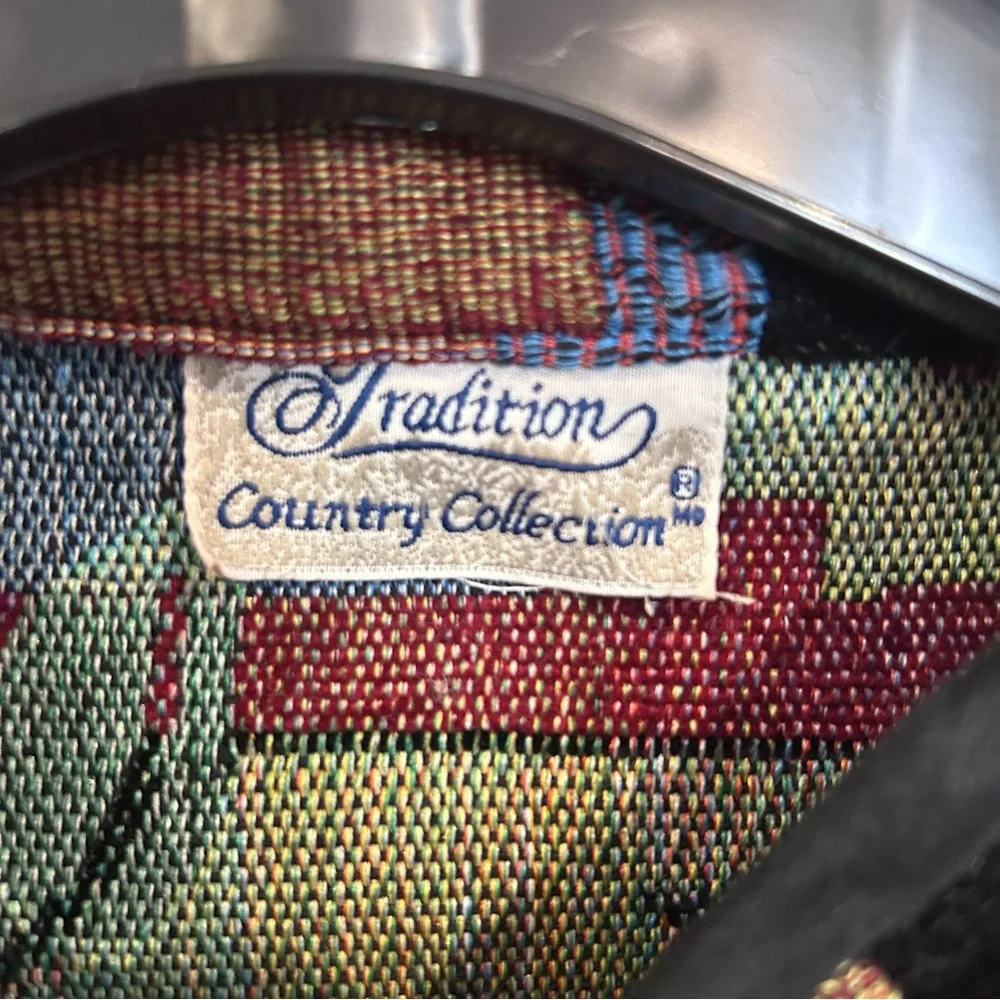 Vintage Tapestry Jacket Patchwork‎ Tradition Country Collection Art To Wear XL - Picture 4 of 7